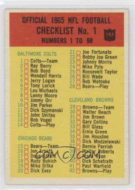 1965 Philadelphia - [Base] #197 - Checklist