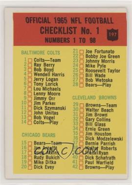 1965 Philadelphia - [Base] #197 - Checklist