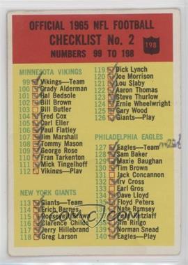 1965 Philadelphia - [Base] #198 - Checklist [COMC RCR Poor]