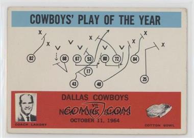 1965 Philadelphia - [Base] #56 - Cowboys' Play of the Year, Tom Landy [Good to VG‑EX]