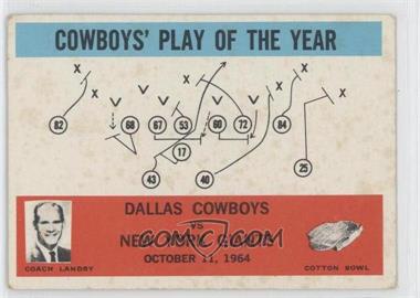 1965 Philadelphia - [Base] #56 - Cowboys' Play of the Year, Tom Landy