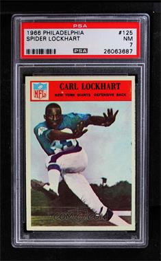 1966 Philadelphia - [Base] #125 - Spider Lockhart (Carl on Card) [PSA 7 NM]