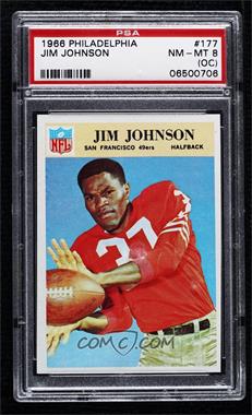 1966 Philadelphia - [Base] #177 - Jimmy Johnson [PSA 8 NM‑MT (OC)]