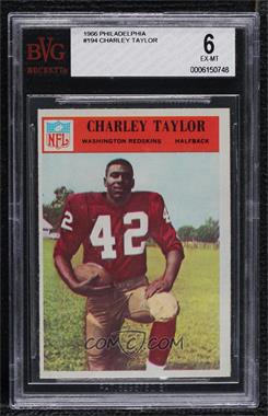 1966 Philadelphia - [Base] #194 - Charley Taylor [BVG 6 EX‑MT]