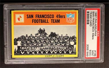 1967 Philadelphia - [Base] #169 - San Francisco 49ers [PSA 9 MINT (OC)]