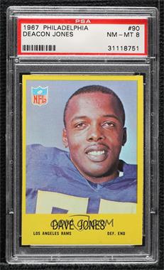 1967 Philadelphia - [Base] #90 - Deacon Jones (Dave on Card) [PSA 8 NM‑MT]