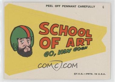 1967 Topps - Krazy Pennants - Stickers #6 - School of Art Go, Van Gogh