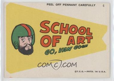 1967 Topps - Krazy Pennants - Stickers #6 - School of Art Go, Van Gogh