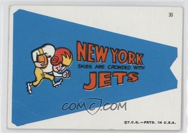 1967 Topps - Krazy Pennants #30 - New York Jets skies are crowded with Jets [Good to VG‑EX]