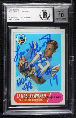 1968 Topps - [Base] #193 - Lance Alworth [BAS BGS Authentic]