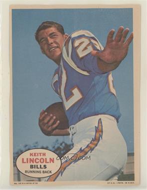 1968 Topps - Poster Inserts #13 - Keith Lincoln (Wearing a San Diego Chargers Jersey)