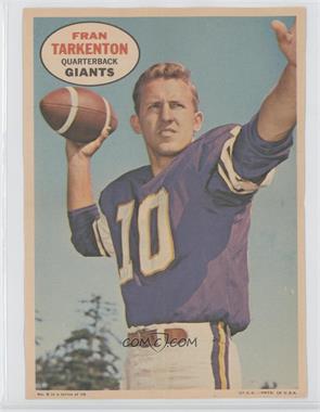 1968 Topps - Poster Inserts #6 - Fran Tarkenton (Wearing a Minnesota Vikings Jersey)