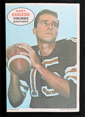 1968 Topps - Poster Inserts #9 - Gary Cuozzo (Wearing a New Orleans Saints Jersey) [Good to VG‑EX]