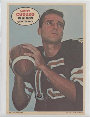 1968 Topps - Poster Inserts #9 - Gary Cuozzo (Wearing a New Orleans Saints Jersey)