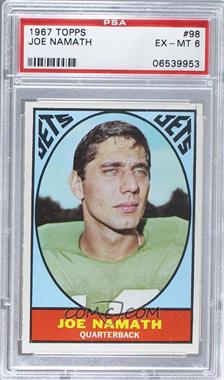 1969 Milton Bradley Win-A-Card Game - 1967 Topps Football #98 - Joe Namath [PSA 6 EX‑MT]