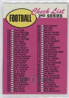 1969 Topps - [Base] #132.2 - Check List - 2nd Series (yellow football)