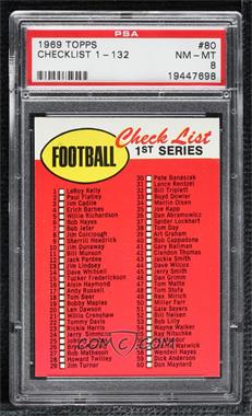 1969 Topps - [Base] #80 - Check List - 1st Series [PSA 8 NM‑MT]