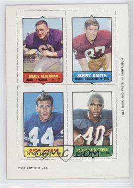 1969 Topps - Mini-Cards (4-in-1) #_ASLS - Grady Alderman, Jerry Smith, Dick LeBeau, Gale Sayers