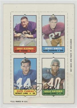 1969 Topps - Mini-Cards (4-in-1) #_ASLS - Grady Alderman, Jerry Smith, Dick LeBeau, Gale Sayers [Poor to Fair]