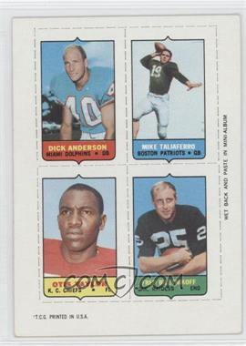 1969 Topps - Mini-Cards (4-in-1) #_ATTB - Dick Anderson, Mike Taliaferro, Otis Taylor, Fred Biletnikoff [Good to VG‑EX]