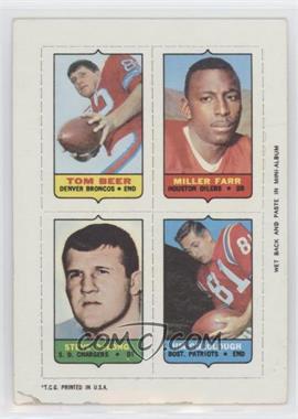 1969 Topps - Mini-Cards (4-in-1) #_BFDC - Tom Beer, Miller Farr, Steve DeLong, Jim Colclough [Good to VG‑EX]