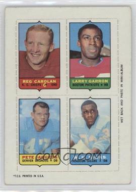 1969 Topps - Mini-Cards (4-in-1) #_CGJH - Reg Carolan, Larry Garron, Pete Jaquess, W.K. Hicks