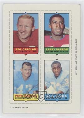 1969 Topps - Mini-Cards (4-in-1) #_CGJH - Reg Carolan, Larry Garron, Pete Jaquess, W.K. Hicks