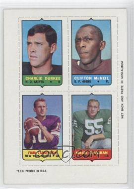1969 Topps - Mini-Cards (4-in-1) #_DMTB - Charlie Durkee, Clifton McNeil, Fran Tarkenton, Maxie Baughan