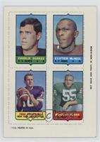 Charlie Durkee, Clifton McNeil, Fran Tarkenton, Maxie Baughan