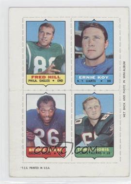 1969 Topps - Mini-Cards (4-in-1) #_HKMN - Fred Hill, Ernie Koy, Bennie McRae, Tommy Nobis [Good to VG‑EX]