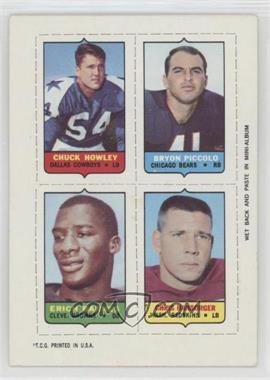 1969 Topps - Mini-Cards (4-in-1) #_HPBH - Chuck Howley, Bryon Piccolo, Erich Barnes, Chris Hanburger