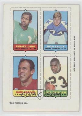 1969 Topps - Mini-Cards (4-in-1) #_LLBB - Izzy Lang, Bob Lilly, John Brodie, Jim Butler