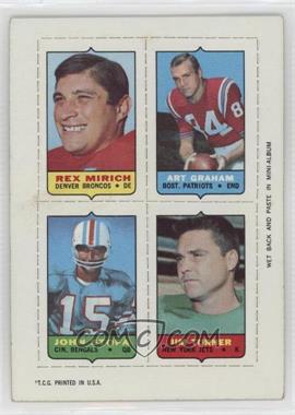 1969 Topps - Mini-Cards (4-in-1) #_MGST - Rex Mirich, Art Graham, John Stofa, Jim Turner