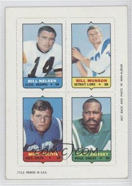 1969 Topps - Mini-Cards (4-in-1) #_NMCR - Bill Nelsen, Bill Munson, Mike Curtis, Nate Ramsey [Good to VG‑EX]