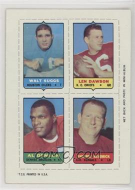 1969 Topps - Mini-Cards (4-in-1) #_SDDH - Walt Suggs, Len Dawson, Al Denson, Sherrill Headrick