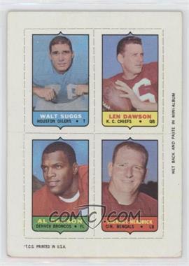 1969 Topps - Mini-Cards (4-in-1) #_SDDH - Walt Suggs, Len Dawson, Al Denson, Sherrill Headrick