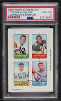 Clendon Thomas, Don McCall, Lonnie Warwick, Earl Morrall [PSA 4 VG…