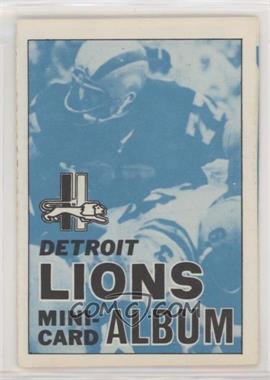 1969 Topps Mini-Cards Stamp Albums - [Base] #6 - Detroit Lions