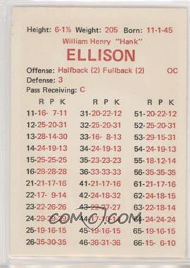 1970 APBA Football 1969 Season - [Base] - Perforated #_WIEL - Willie Ellison