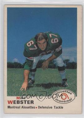 1970 O-Pee-Chee CFL - [Base] #109 - Mike Webster