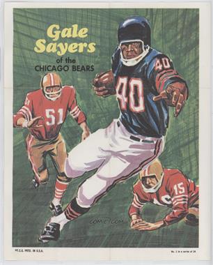 1970 Topps Posters - [Base] #1 - Gale Sayers