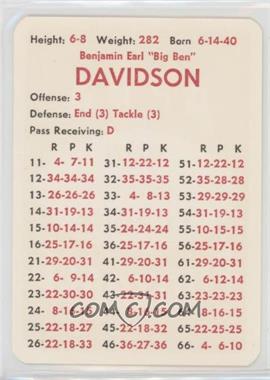 1971 APBA Football 1970 Season - [Base] #_BEDA - Ben Davidson