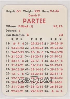 1971 APBA Football 1970 Season - [Base] #_DEPA - Dennis Partee