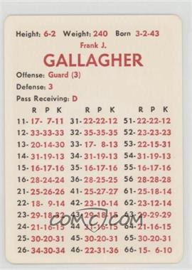 1971 APBA Football 1970 Season - [Base] #_FRGA - Frank Gallagher