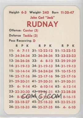 1971 APBA Football 1970 Season - [Base] #_JARU - Jack Rudnay