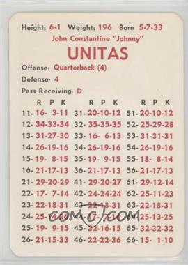 1971 APBA Football 1970 Season - [Base] #_JOUN - Johnny Unitas