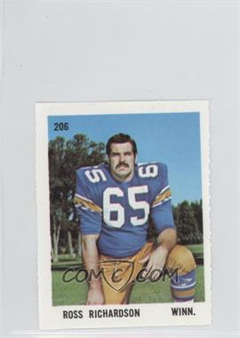 1971 O-Pee-Chee CFL Players Photos Stamps - [Base] #206 - Ross Richardson
