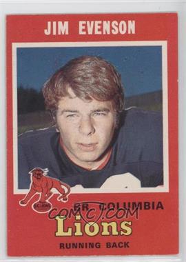 1971 O-Pee-Chee Canadian Football League - [Base] #41 - Jim Evenson