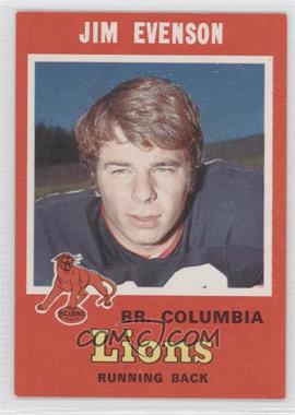 1971 O-Pee-Chee Canadian Football League - [Base] #41 - Jim Evenson