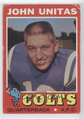 1971 Topps - [Base] #1 - Johnny Unitas [Noted]